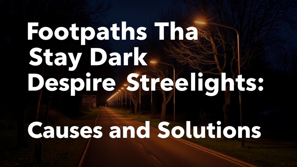 Footpaths That Stay Dark Despite Streetlights: Causes and Solutions